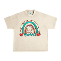 Sandshell Baseball Rainbow Urban Heavy Tee - RanaPortraitStore