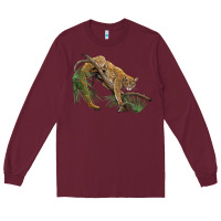 Burgundy florida panther Long Sleeve Tee - BarkalooDesign