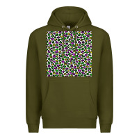 Army Green mardi gras leopard  seamless pattern Premium Hoodie - FaDigitalArtStudio