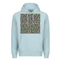 Blue Mist mardi gras leopard  seamless pattern Premium Hoodie - FaDigitalArtStudio