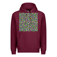 Burgundy mardi gras leopard  seamless pattern Premium Hoodie - FaDigitalArtStudio