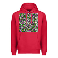 Cardinal mardi gras leopard  seamless pattern Premium Hoodie - FaDigitalArtStudio