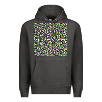 Charcoal Heather mardi gras leopard  seamless pattern Premium Hoodie - FaDigitalArtStudio
