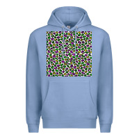 Colony Blue mardi gras leopard  seamless pattern Premium Hoodie - FaDigitalArtStudio