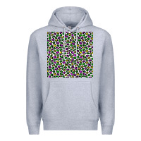 Heather Grey mardi gras leopard  seamless pattern Premium Hoodie - FaDigitalArtStudio