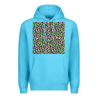 Ocean Blue mardi gras leopard  seamless pattern Premium Hoodie - FaDigitalArtStudio