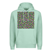 Seafoam mardi gras leopard  seamless pattern Premium Hoodie - FaDigitalArtStudio