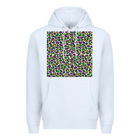 White mardi gras leopard  seamless pattern Premium Hoodie - FaDigitalArtStudio