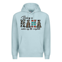 Blue Mist being nana makes my life complate Premium Hoodie - CowhideDigitalArt