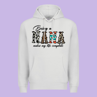 Being Nana Makes My Life Complate Premium Hoodie Designed By Cowhidedigitalart