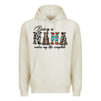 Oatmeal Heather being nana makes my life complate Premium Hoodie - CowhideDigitalArt
