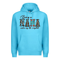 Ocean Blue being nana makes my life complate Premium Hoodie - CowhideDigitalArt