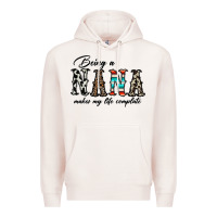 Pale Pink being nana makes my life complate Premium Hoodie - CowhideDigitalArt