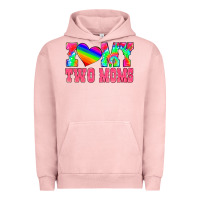 Pigment Salmon i love my two moms Urban Hoodie - HRA Design Shop