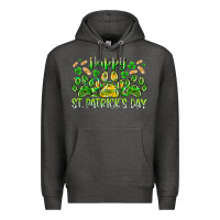Charcoal Heather heppy st. patricks day Premium Hoodie - RacoonDesign