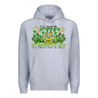 Heather Grey heppy st. patricks day Premium Hoodie - RacoonDesign
