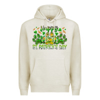 Oatmeal Heather heppy st. patricks day Premium Hoodie - RacoonDesign