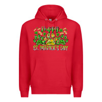 Red heppy st. patricks day Premium Hoodie - RacoonDesign