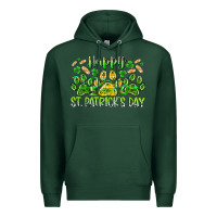 Sports Green heppy st. patricks day Premium Hoodie - RacoonDesign