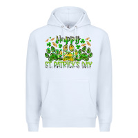 White heppy st. patricks day Premium Hoodie - RacoonDesign