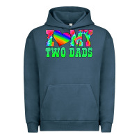 Pigment Midnight Navy i love my two dads Urban Hoodie - HRA Design Shop