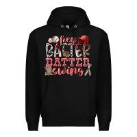 Black hey batter batter swing Premium Hoodie - RacoonDesign