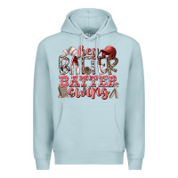 Blue Mist hey batter batter swing Premium Hoodie - RacoonDesign