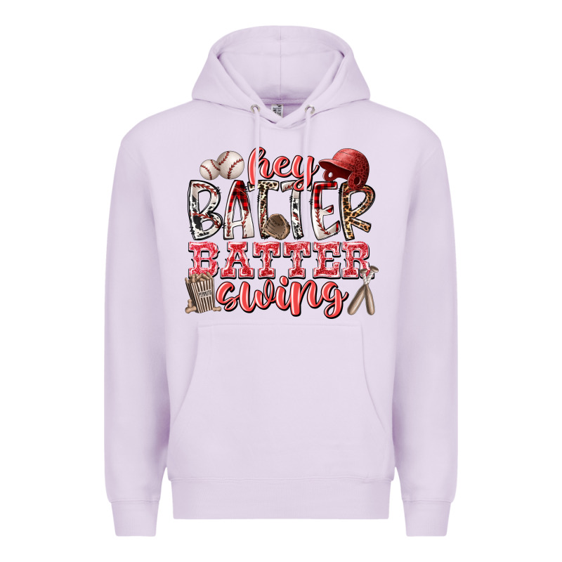 Hey Batter Batter Swing Premium Hoodie by RacoonDesign | Teevron