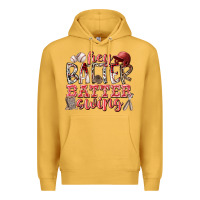 Mustard hey batter batter swing Premium Hoodie - RacoonDesign