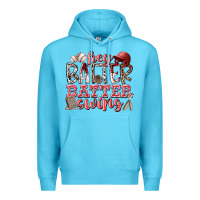 Ocean Blue hey batter batter swing Premium Hoodie - RacoonDesign