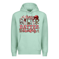Seafoam hey batter batter swing Premium Hoodie - RacoonDesign