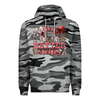 Slate Camo hey batter batter swing Premium Hoodie - RacoonDesign