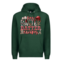 Sports Green hey batter batter swing Premium Hoodie - RacoonDesign
