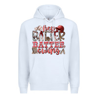 White hey batter batter swing Premium Hoodie - RacoonDesign