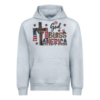 Heather Grey god bless america Urban Hoodie - CowhideDigitalArt