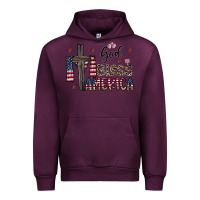 Mauve Wine god bless america Urban Hoodie - CowhideDigitalArt