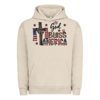 Pigment French Oak god bless america Urban Hoodie - CowhideDigitalArt