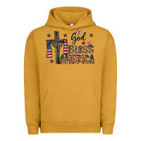 Pigment Peanut Butter god bless america Urban Hoodie - CowhideDigitalArt