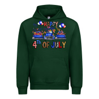 Forest Green western hello fourth of july trucks Urban Hoodie - FaDigitalArtStudio