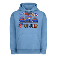 Pigment Pebble Blue western hello fourth of july trucks Urban Hoodie - FaDigitalArtStudio