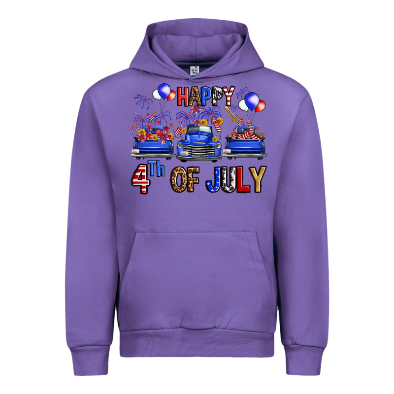 Western Hello Fourth Of July Trucks Urban Hoodie by FaDigitalArtStudio | Teevron