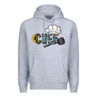 Heather Grey chef Premium Hoodie - CowhideDigitalArt