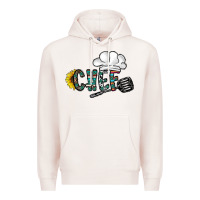 Pale Pink chef Premium Hoodie - CowhideDigitalArt