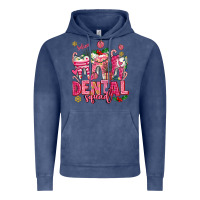 Vintage Denim pink christmas teeth dental squad Vintage Hoodie - AdoDesignShop