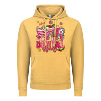 Vintage Mustard pink christmas teeth dental squad Vintage Hoodie - AdoDesignShop