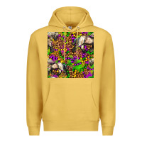 Antique Gold mardi gras leopard horse seamless pattern Premium Hoodie - FaDigitalArtStudio