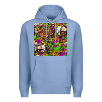 Colony Blue mardi gras leopard horse seamless pattern Premium Hoodie - FaDigitalArtStudio