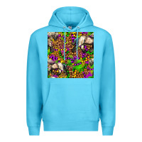 Ocean Blue mardi gras leopard horse seamless pattern Premium Hoodie - FaDigitalArtStudio