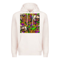 Pale Pink mardi gras leopard horse seamless pattern Premium Hoodie - FaDigitalArtStudio