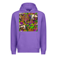 Purple mardi gras leopard horse seamless pattern Premium Hoodie - FaDigitalArtStudio